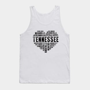 Tennessee Heart Love Knoxville Nashville Memphis Cookeville Gatlinburg Loudon Chattanooga Kingsport Johnson City Tank Top